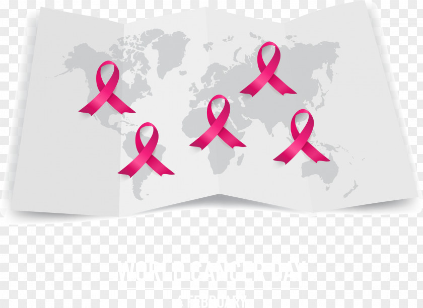 World Map Rose Red Ribbon PNG