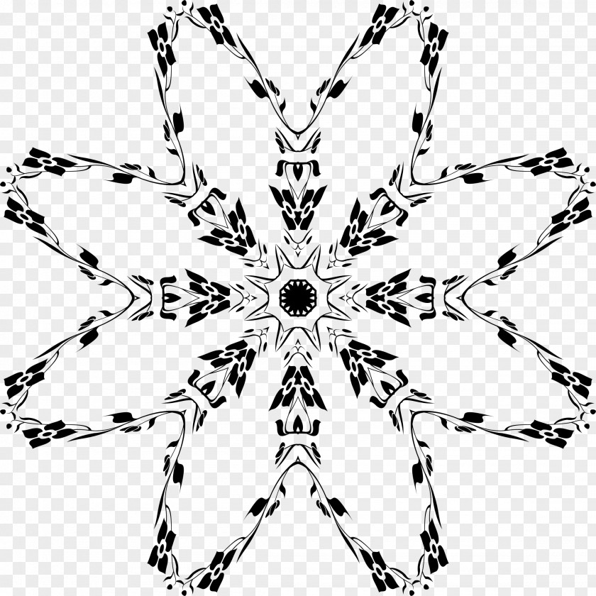 Black Order Snowflake Clip Art PNG