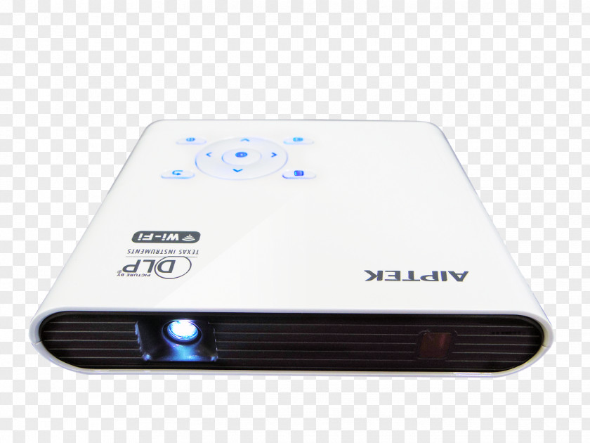 Projector Multimedia Projectors Digital Light Processing Handheld Aiptek AN100 100-Lumen FWVGA DLP Pico With Wi-Fi PNG