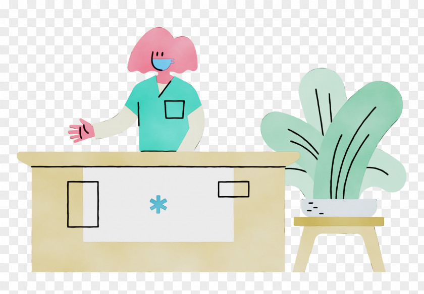 Desk Furniture Cartoon Behavior Human PNG