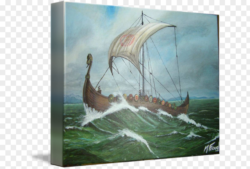 Painting Longship Gallery Wrap Picture Frames Galeas PNG