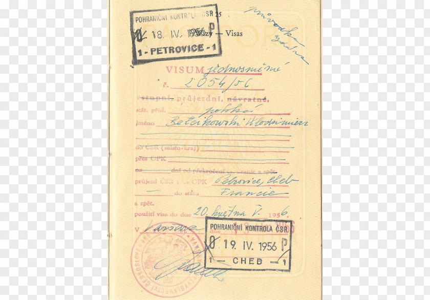 Italy Visa Paper Font PNG