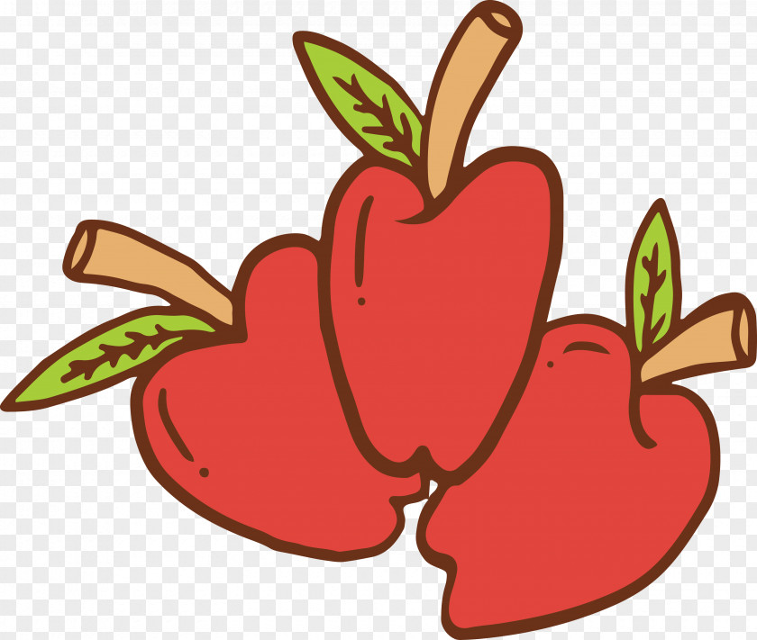 Cartoon Red Apples Apple Drawing PNG