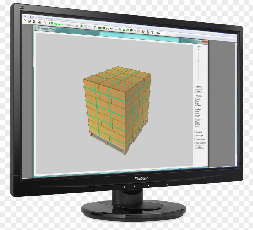 Network File System Computer Monitors Pallet Rail Transport Packaging And Labeling Viewsonic Vs15449 20