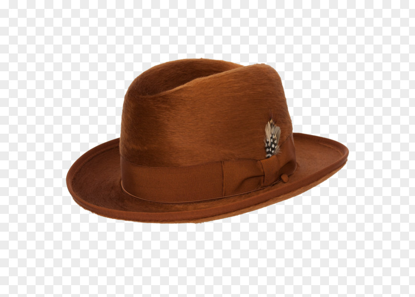 Hat Levine Co. Borsalino Homburg Beaver PNG