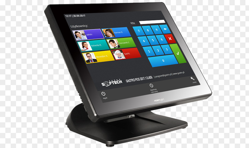 Computer Point Of Sale Payment Terminal Cash Register Touchscreen PNG