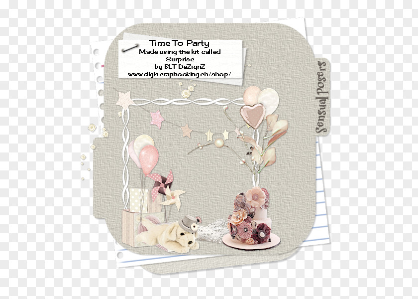 Party Time Birthday Wish Digital Scrapbooking Gift Happiness PNG