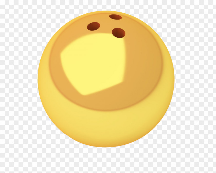 Yellow Bowling Smiley Material Circle PNG