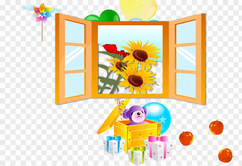 Cartoon Windows Window Fukei PNG