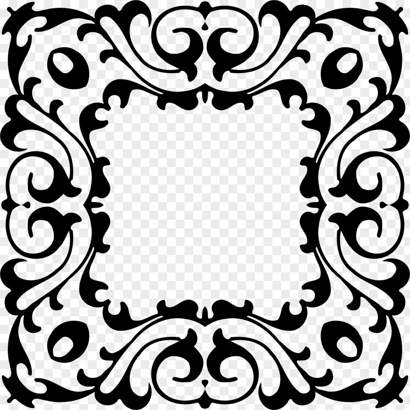 Ornament Frame Visual Arts Monochrome Photography PNG