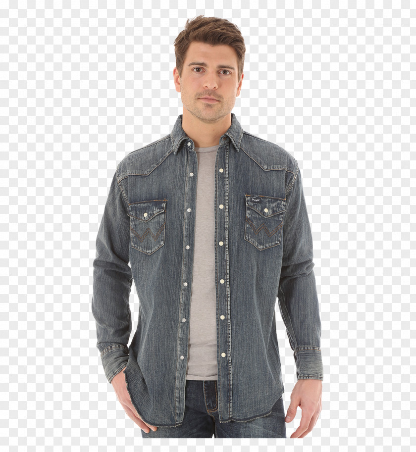 T-shirt Denim Jeans Wrangler Snap Fastener PNG