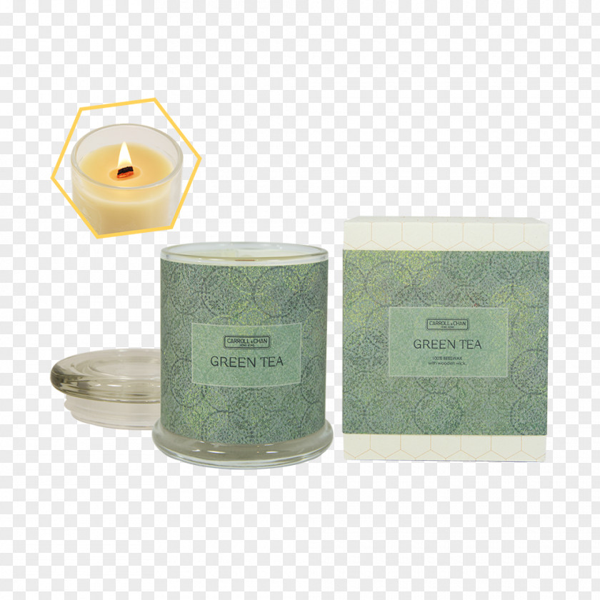 Tea Shop Brochure Candle Green Carroll & Chan Beeswax PNG