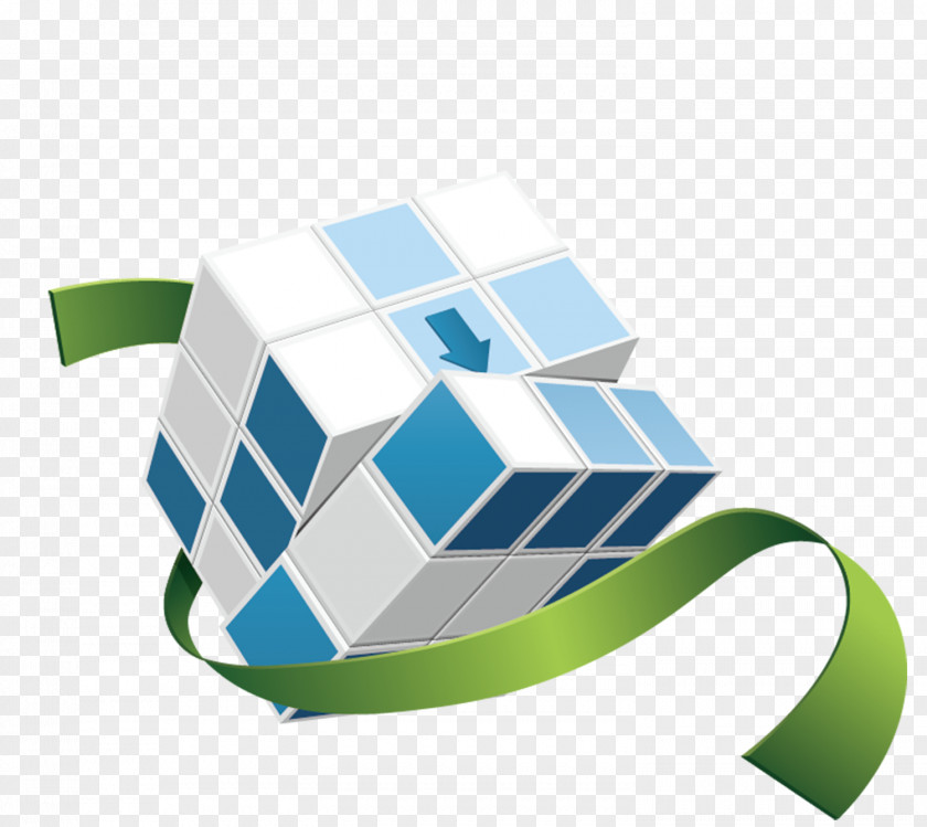 Creative 3D Cube Figure Rubiks Icon PNG