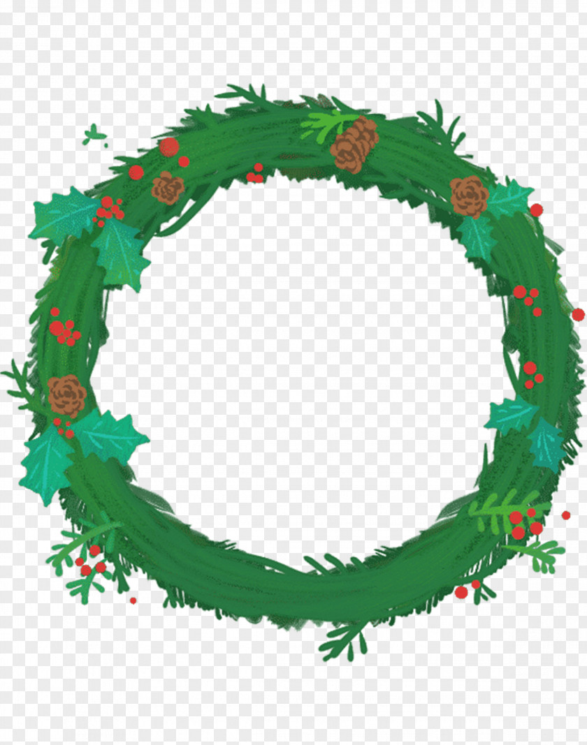 Creative Circle Wreath Christmas Ornament PNG