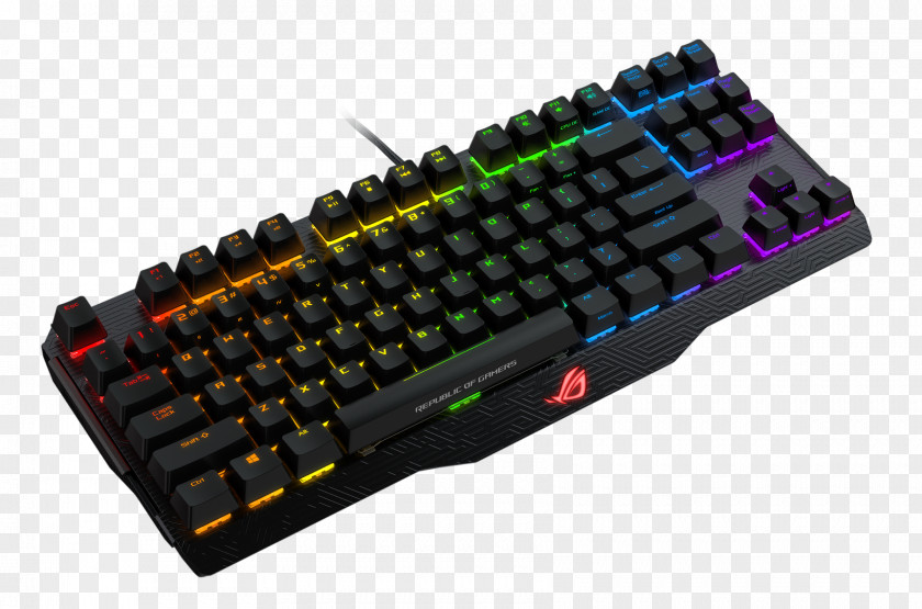 Keyboard Computer Republic Of Gamers Gaming Keypad Backlight Numeric Keypads PNG