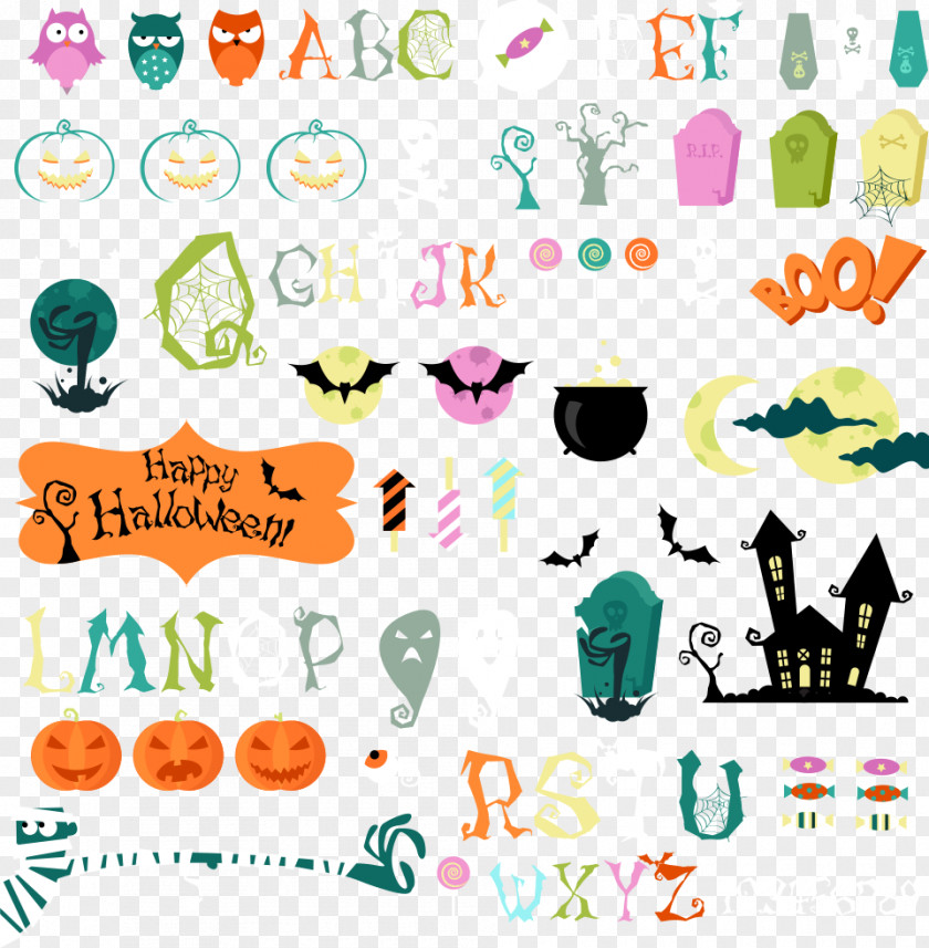 Vector Halloween Pattern PNG