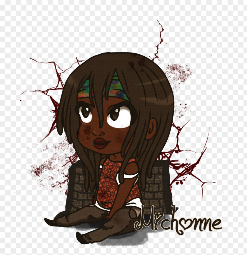 Michonne Mammal Black Hair Brown Legendary Creature PNG
