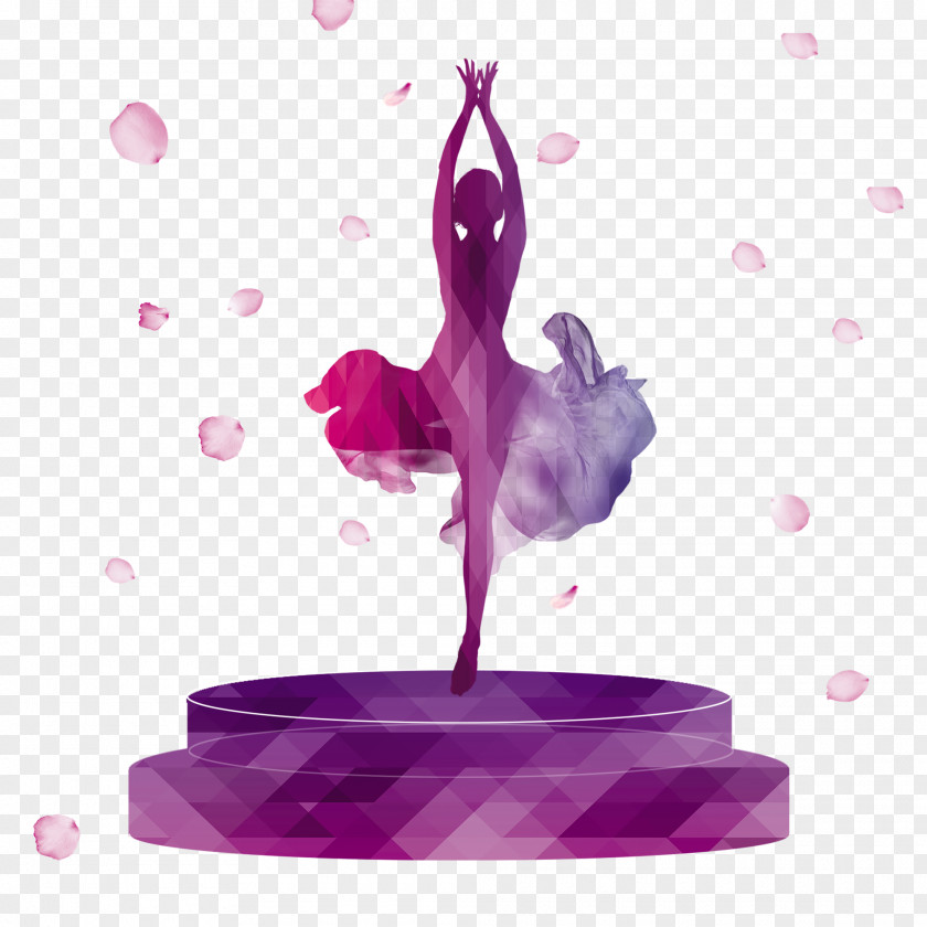 Performance Silhouette Ballet Dance PNG Dance, 2017 Purple ballet girl clipart PNG