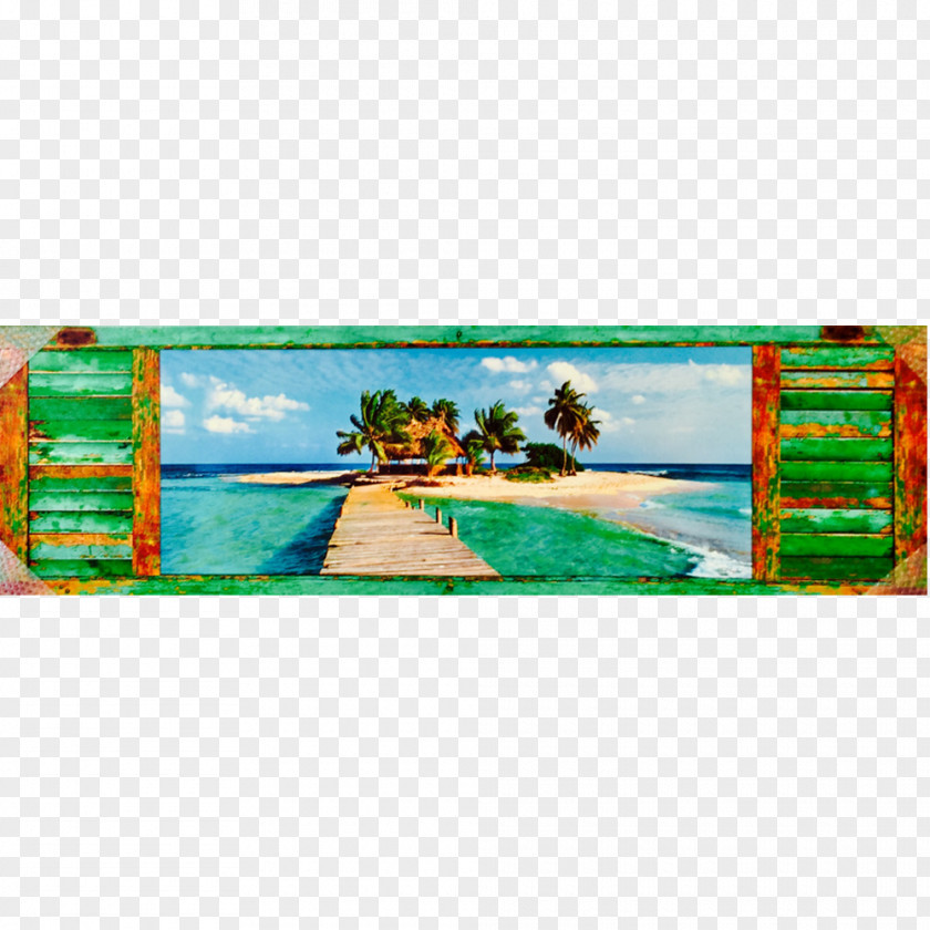 Watercolor Island Panoramic Photography Picture Frames Work Of Art PNG