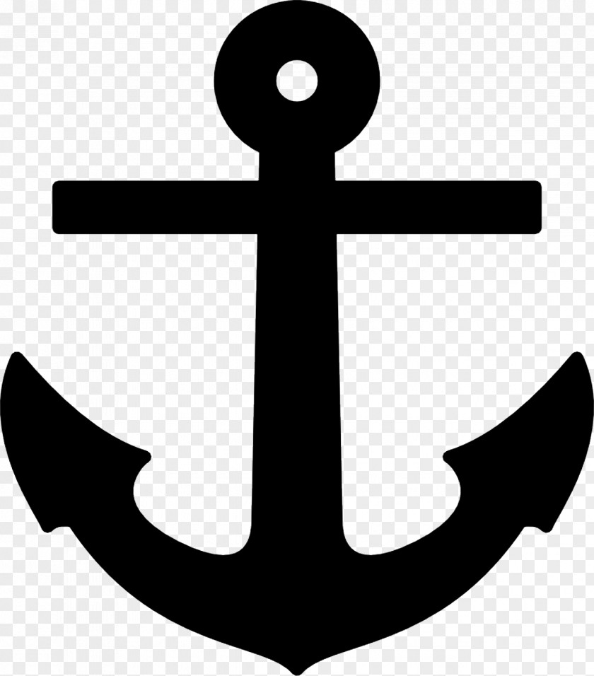 Anchor Black And White Pattern PNG