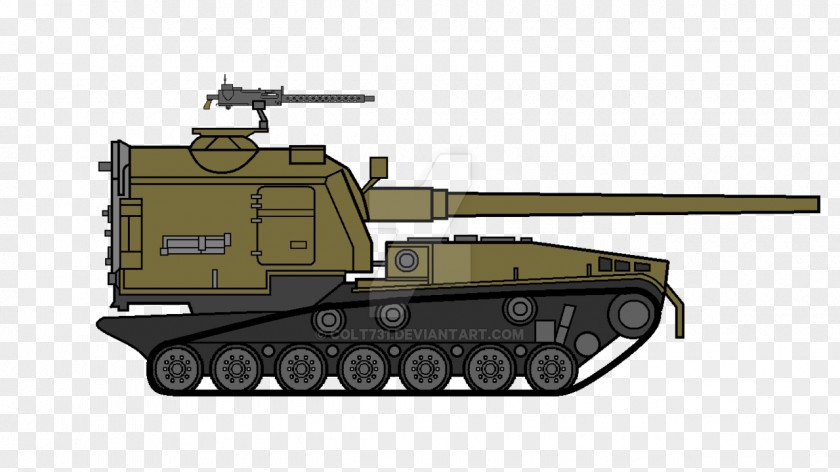 Artillery Self-propelled Tank M55 Self Propelled Howitzer Gun Turret PNG