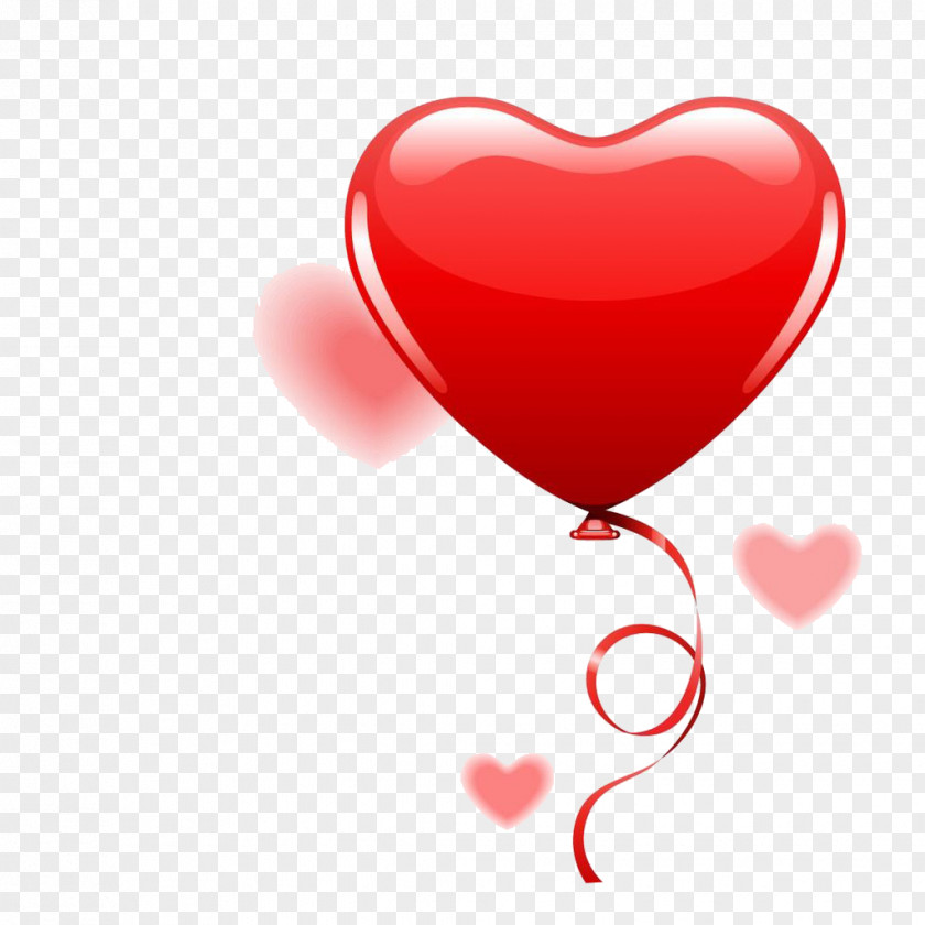 Red Love Balloon Hot Air Royalty-free Clip Art PNG