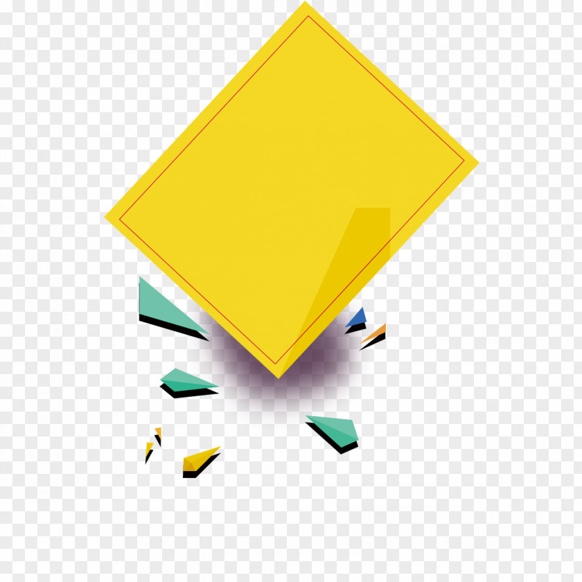 Yellow Diamond Decoration Clip Art PNG