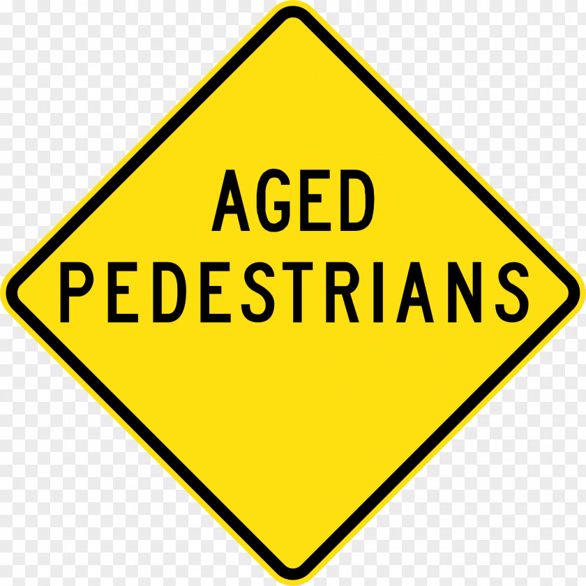 Aged Warning Sign Traffic Road Manual On Uniform Control Devices PNG