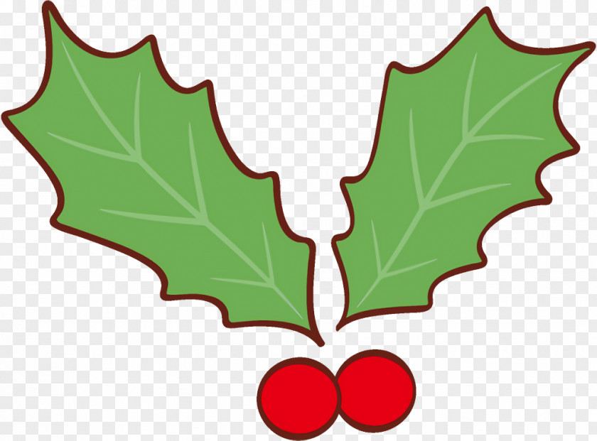 Black Maple Grape Leaves Jingle Bells Christmas PNG