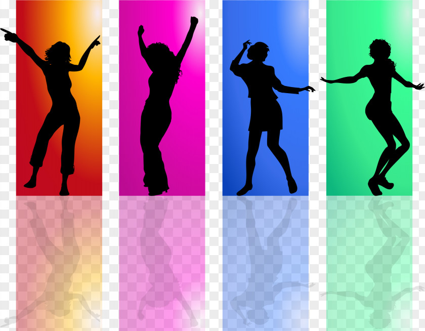 Colorful Dancing Cliparts Dance Studio Nightclub Woman Clip Art PNG