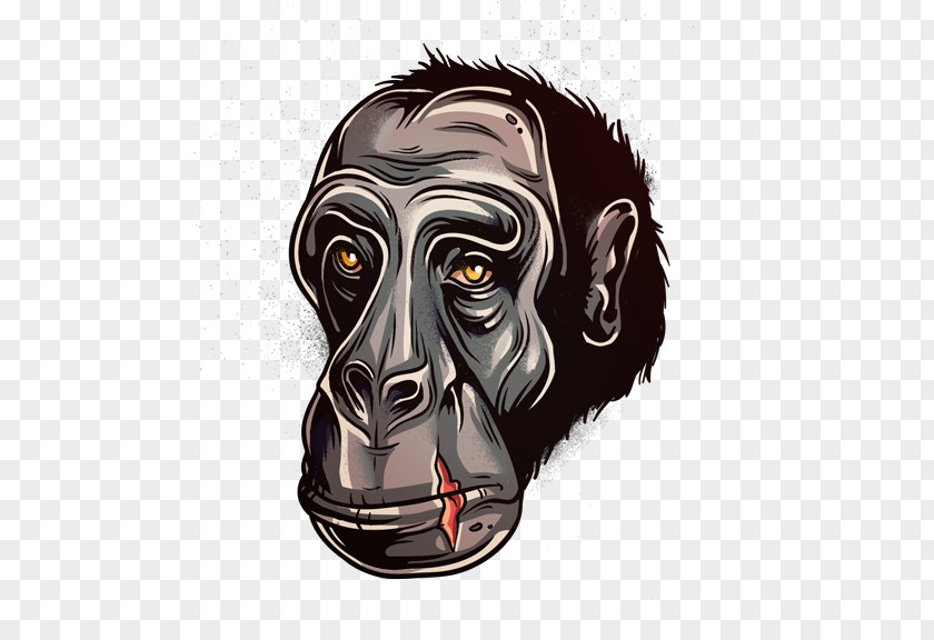Gorilla Vector Ape Cartoon Chimpanzee Illustrator PNG