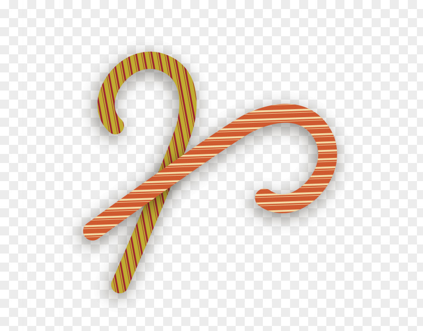 Halloween Candy Cane Crutch Ribbon PNG