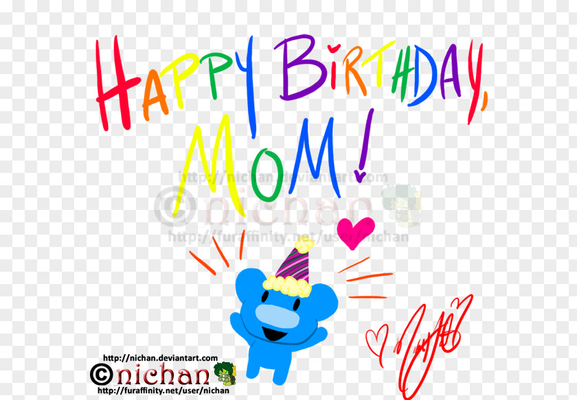 Happy Birthday Mother Line Point Clip Art PNG