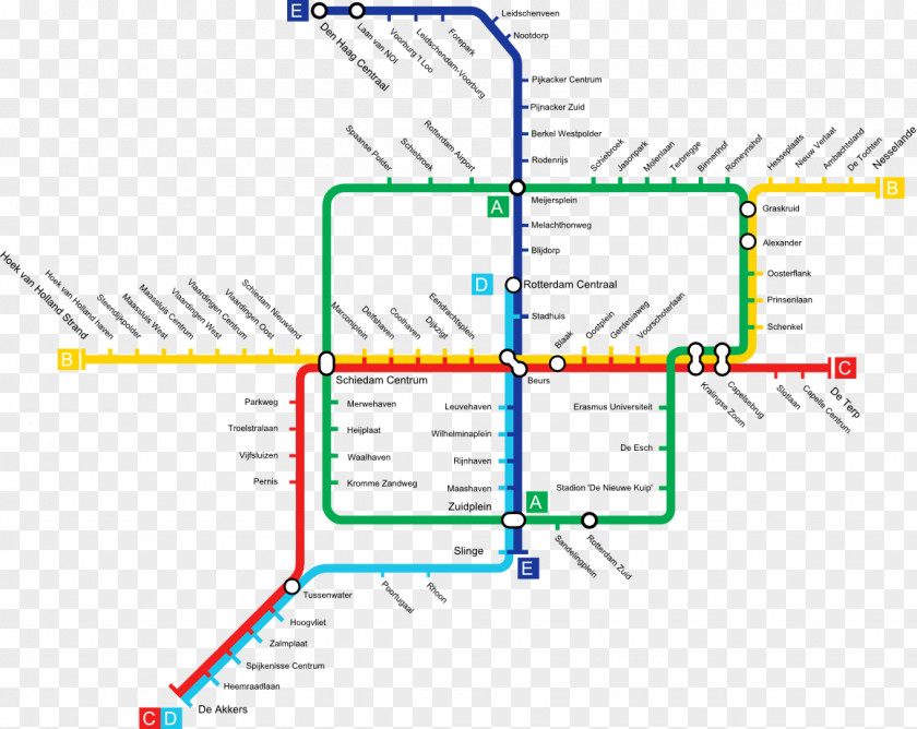Line Rapid Transit Rotterdam Metro Document PNG