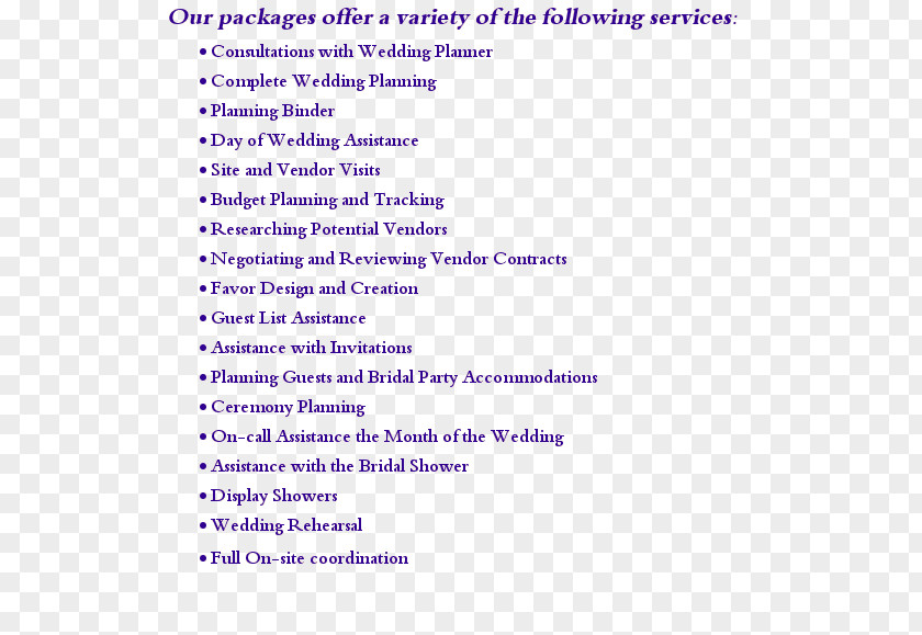 Wedding Pack Event Management Planner Party Service Price PNG