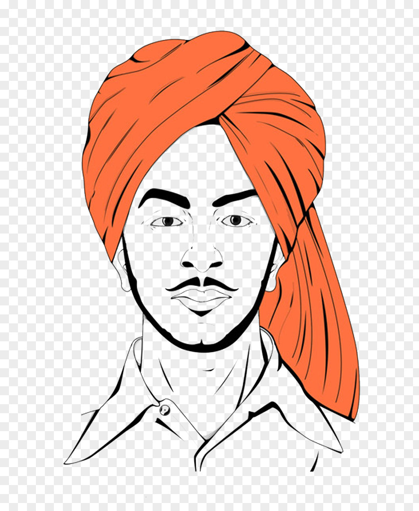Bhagat Singh Indian Independence Movement Clip Art Sticker PNG