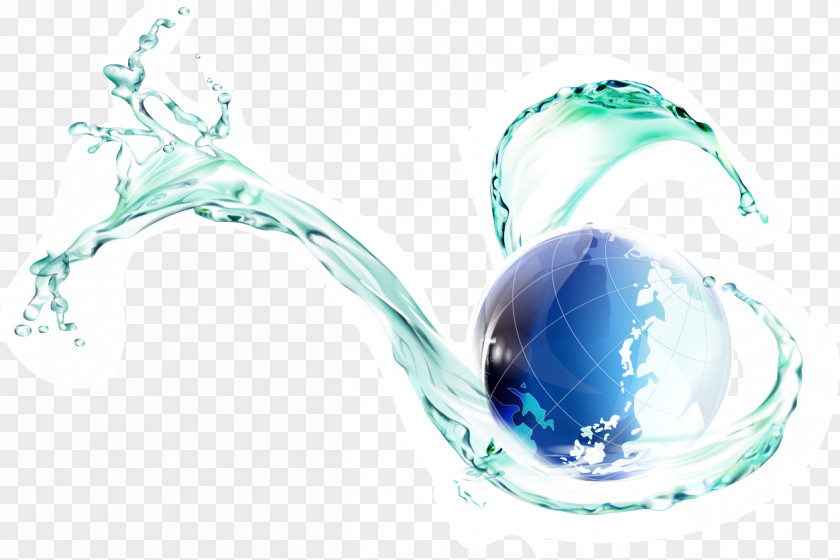 Dynamic Water Drop Euclidean Vector Illustration PNG