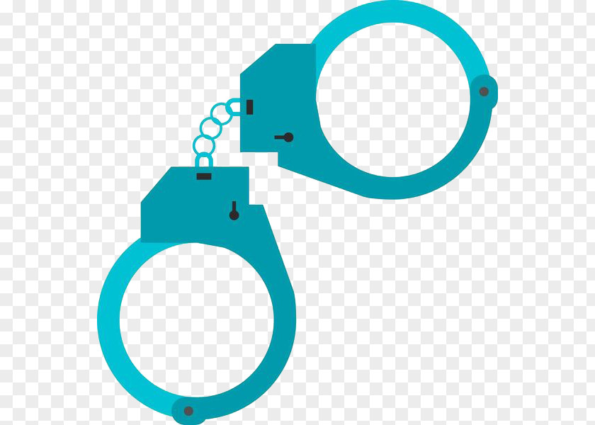 Green Hand Drawn Handcuffs Prison Police Illustration PNG