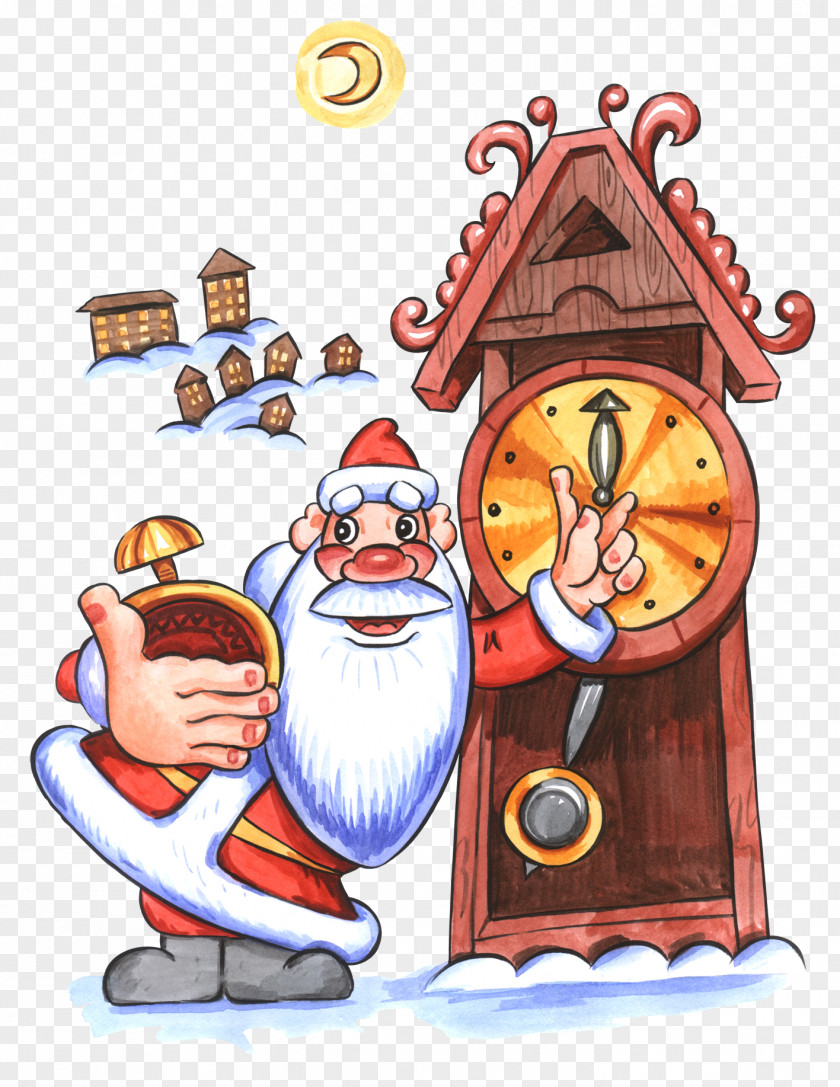 Midnight Ded Moroz Santa Claus Christmas Ornament New Year PNG