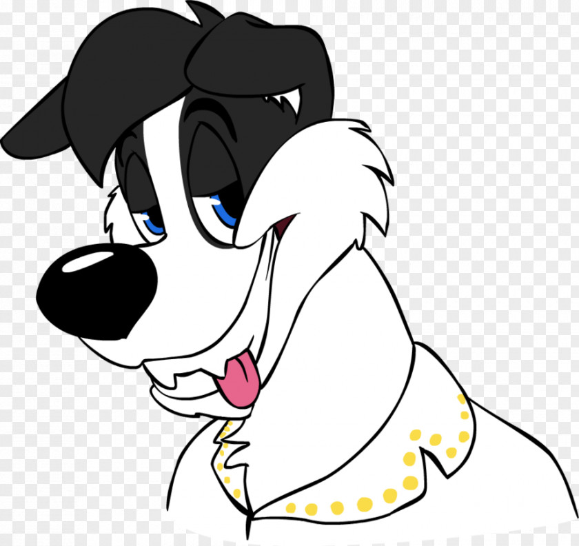 ELVIS Line Art Dog PNG