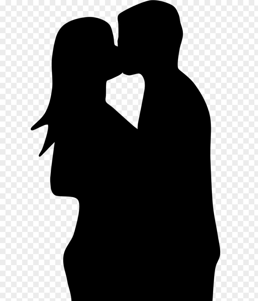 Silhouette Kiss Love Romance Couple PNG