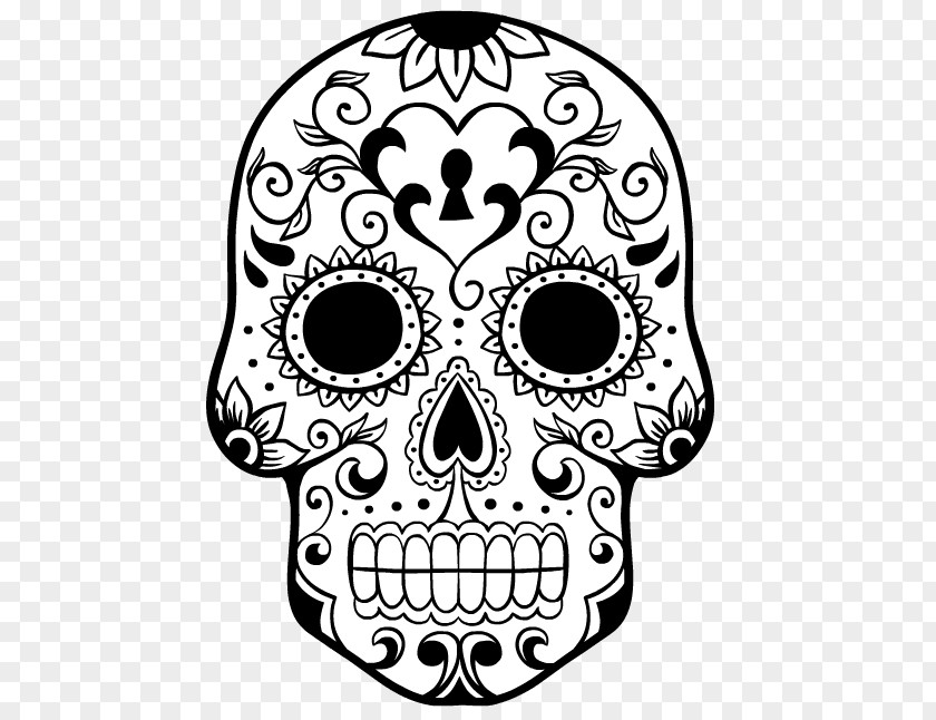 Skull Calavera Coloring Book Day Of The Dead Adult PNG