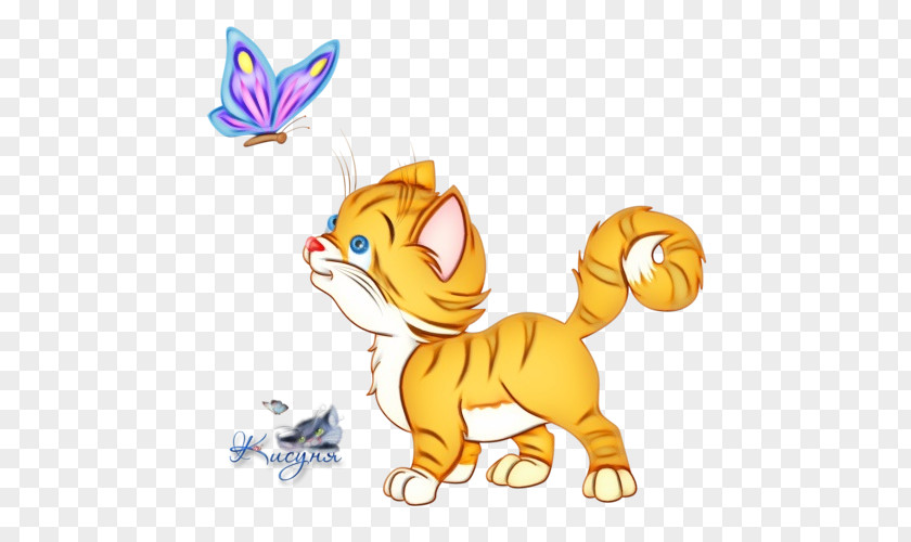 Animation Tail Cat Kitten Drawing Cuteness Transparency PNG