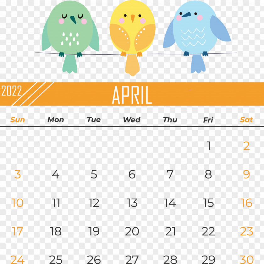 Birds Owls Line Calendar Sticker PNG