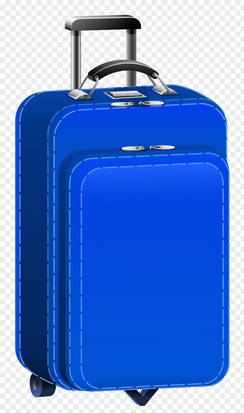 Blue Travel Bag Clipart Picture Suitcase Baggage Clip Art PNG