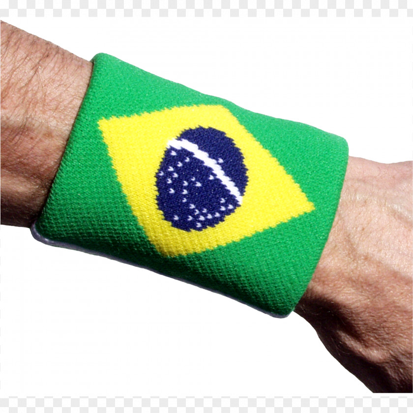 Brazilian Flag Material Wristband Sport Tennis Running PNG