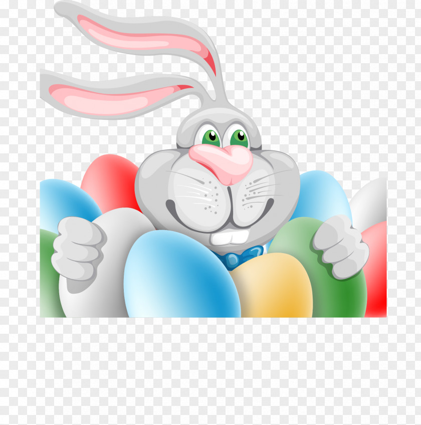 Cartoon Bunny Easter Rabbit Egg Illustration PNG