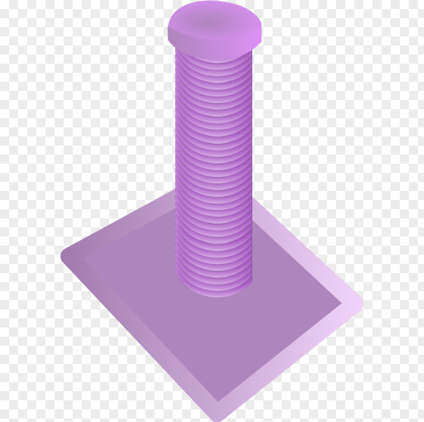 Purple Cartoon Cat Angle Cylinder PNG