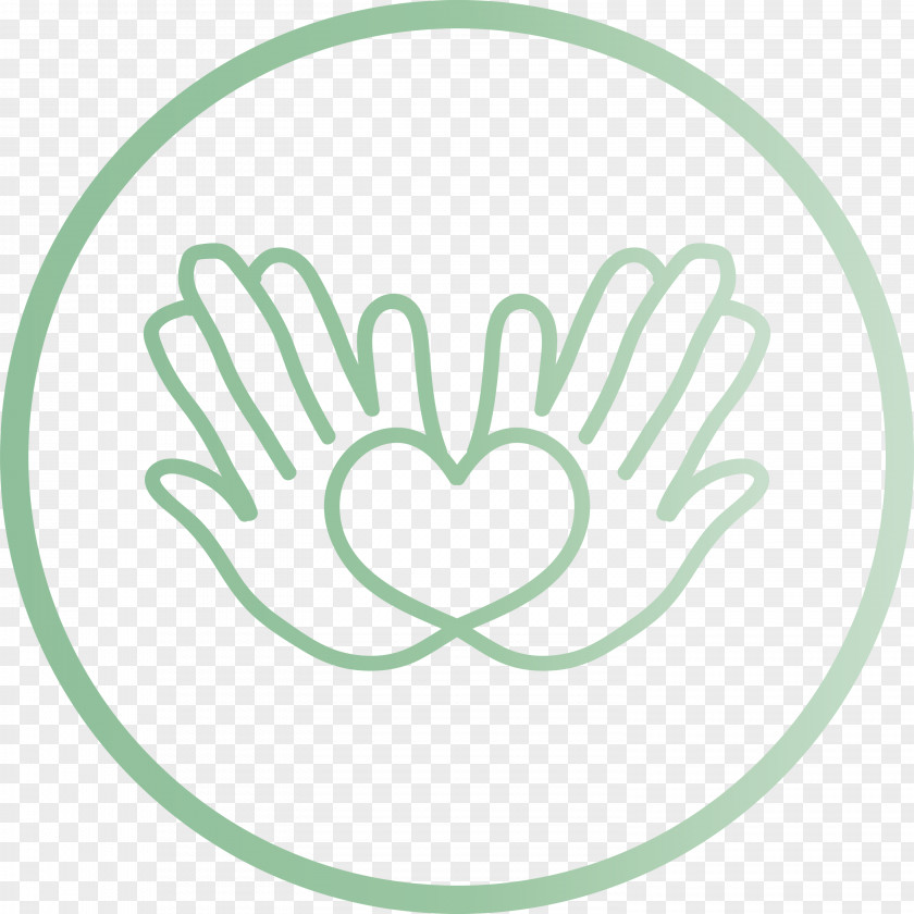 Icon Heart Hand Power Symbol PNG
