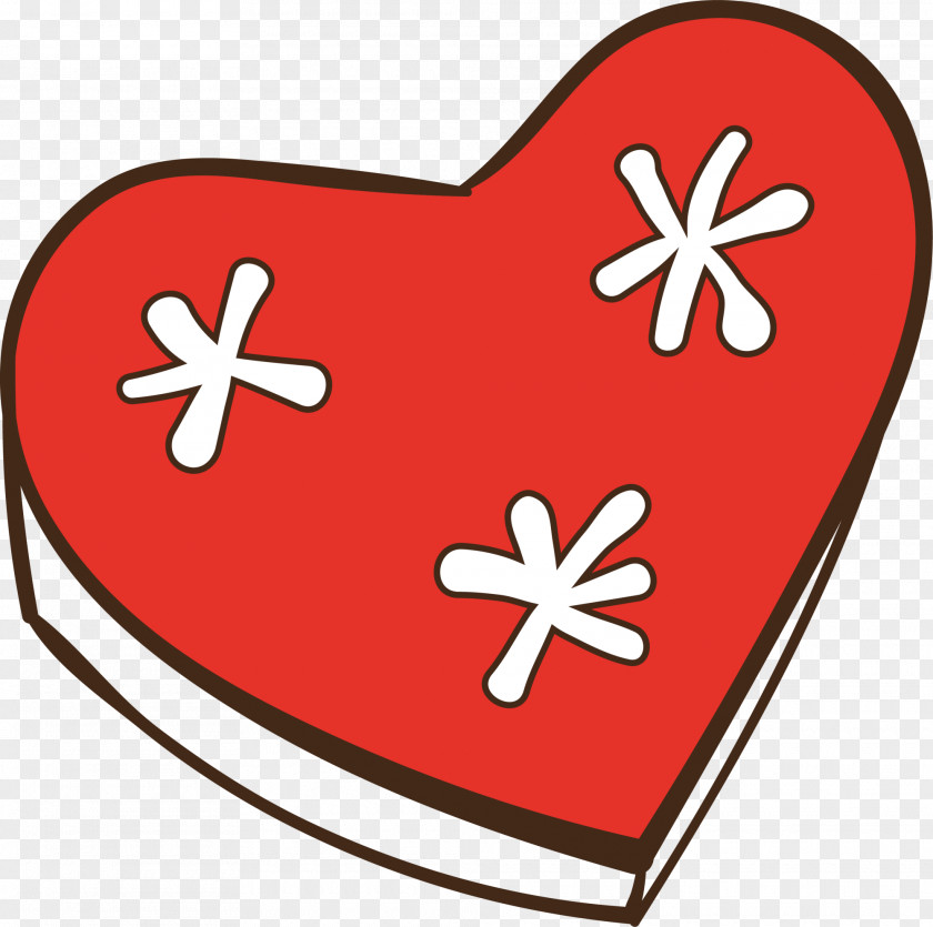 Red Snowflake Love Heart Area Clip Art PNG